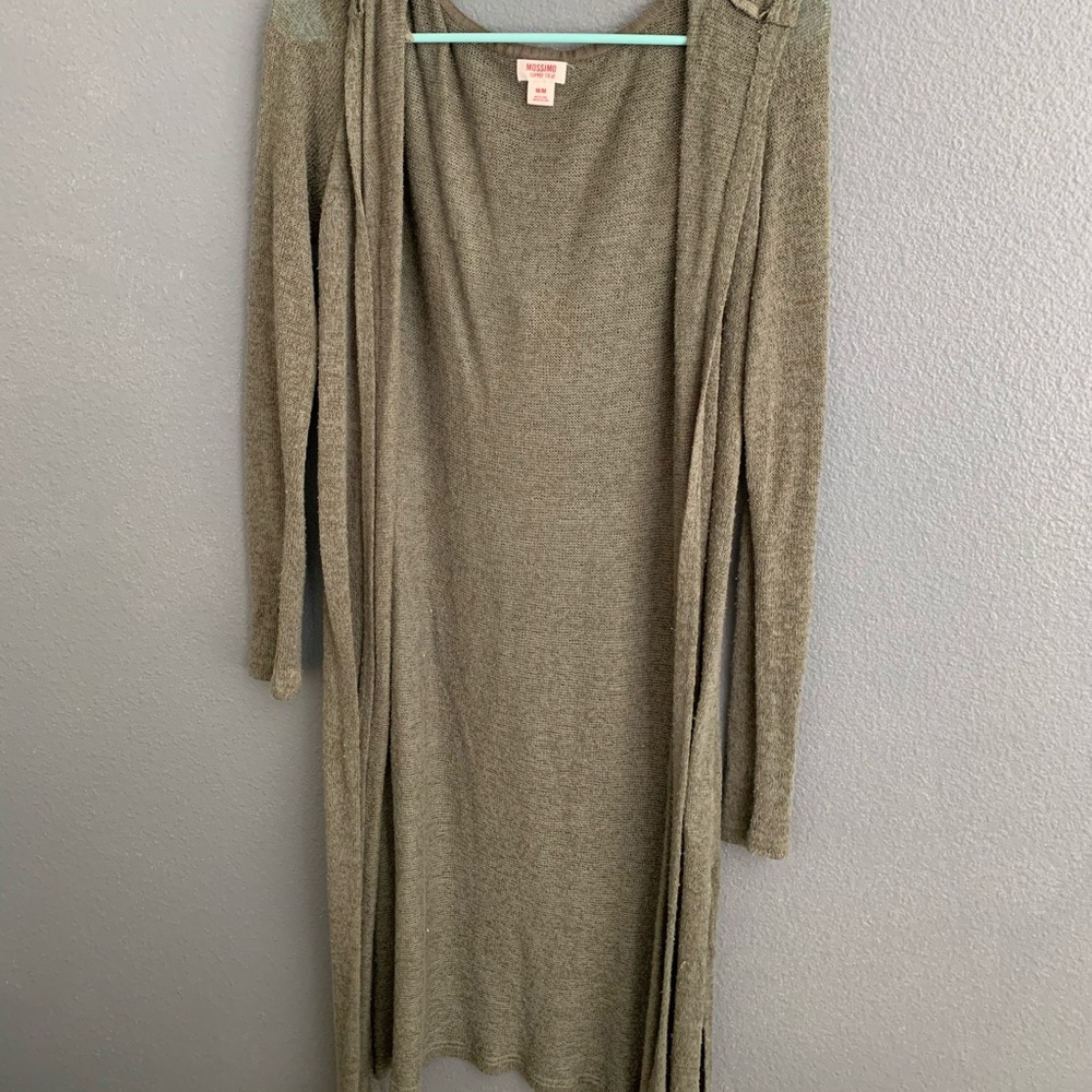 Green hooded cardigan!!